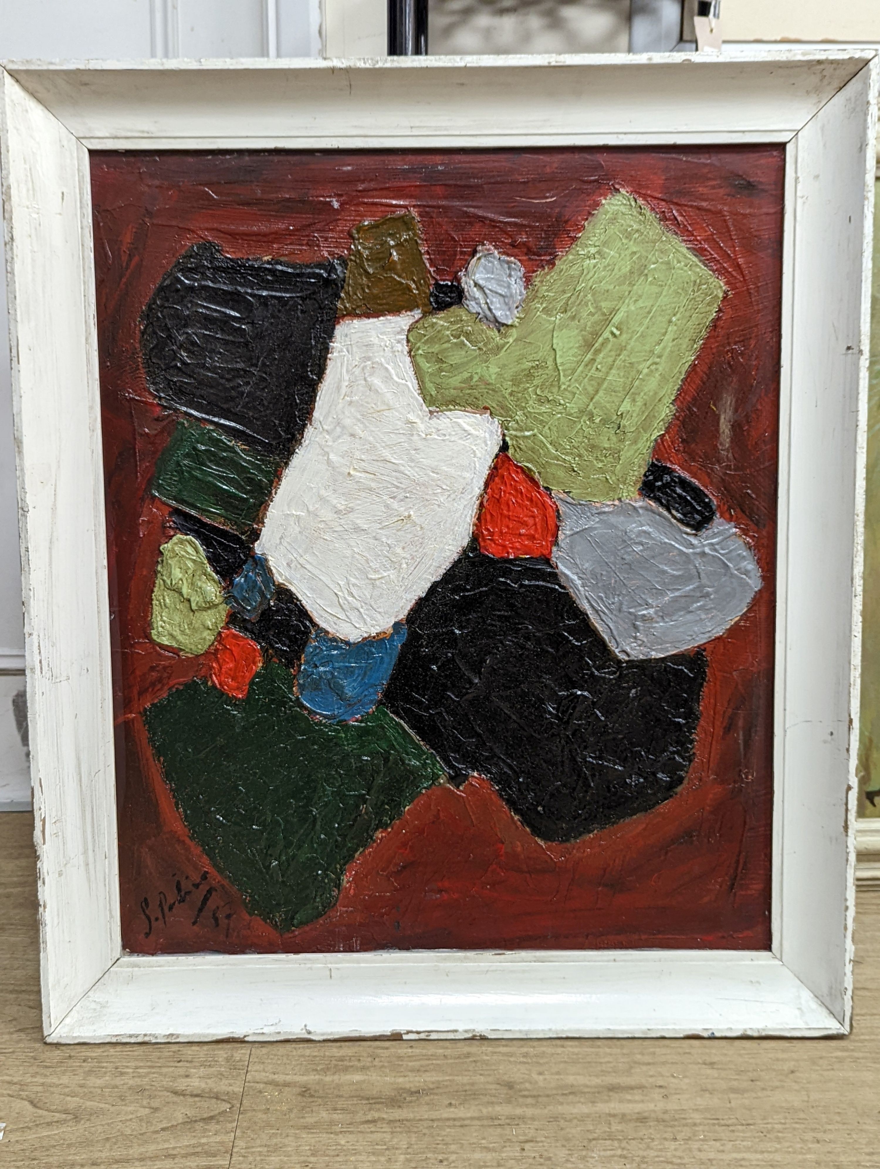 Modern British, oil on board, Untitled, bears signature, 60 x 50cm